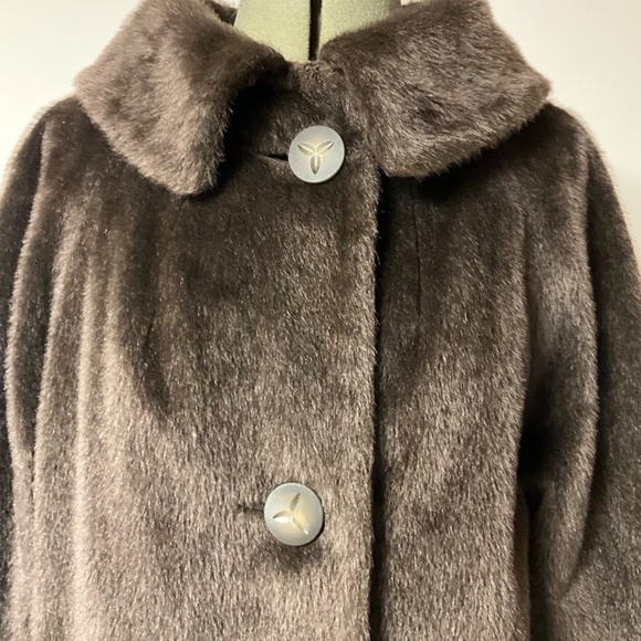 Vintage Jacrotta by Jacob Crowley Dynel & Mohair Faux Fur Swing Coat – 1960s - Picture 5 of 13